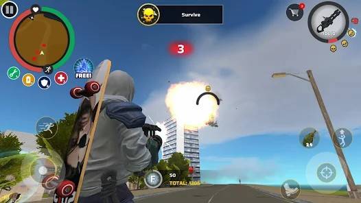 Descarga Rope Hero: Mafia City Wars MOD APK con Dinero Infinito para Android Gratis 2