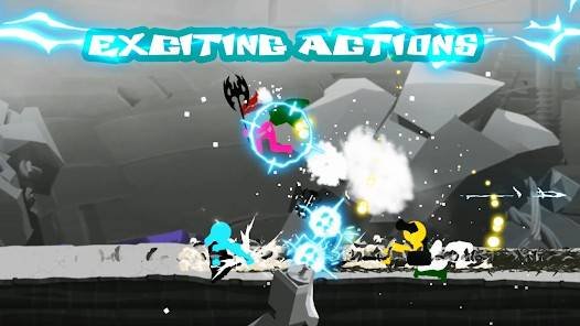 Descarga Stickman The Flash MOD APK con Modo Dios y Mapa desbloqueado para Android Gratis 4