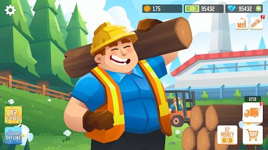 Descarga Idle Lumber Empire MOD APK con Compra Gratis y VIP para Android Gratis 5