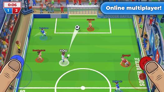 Descarga Soccer Battle MOD APK con Compras Gratuitas y Personajes Desbloqueados para Android Gratis 2