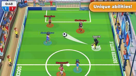 Descarga Soccer Battle MOD APK con Compras Gratuitas y Personajes Desbloqueados para Android Gratis 