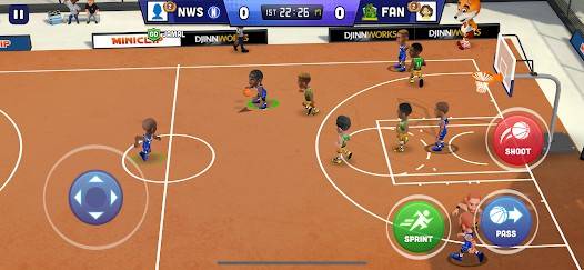 Descarga Mini Basketball MOD APK con Enemigos Tontos y Gana Fácil para Android Gratis 