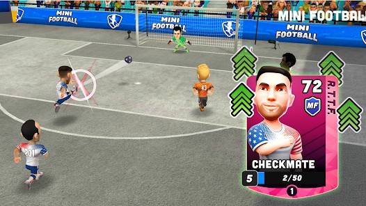 Descarga Mini Football MOD APK con Enemigos tontos y velocidad para Android Gratis 7
