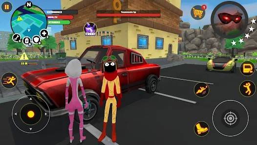 Descarga Stickman Superhero MOD APK con Todos los artículos Desbloqueados para Android Gratis 