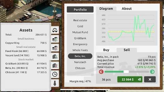 Descarga Timeflow Business Tycoon MOD APK con Compras gratis para Android 
